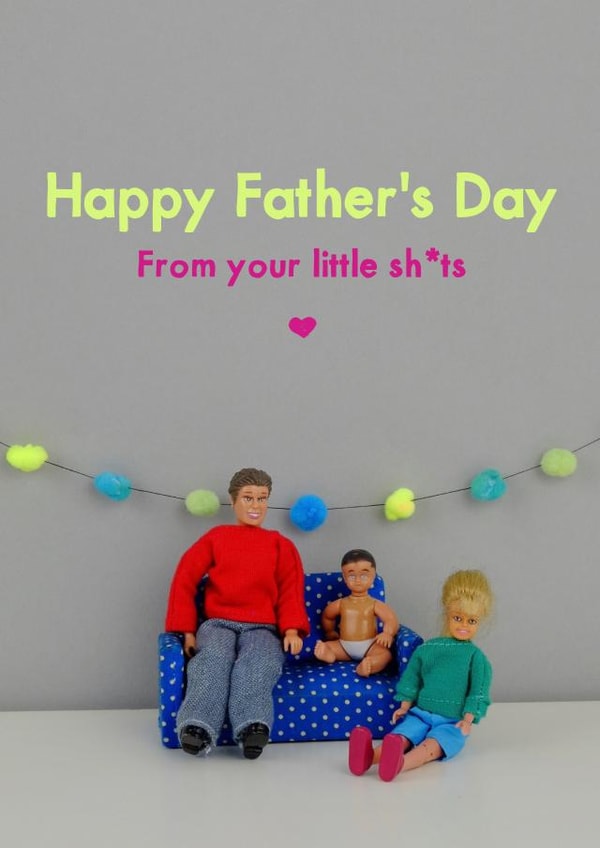Little ones Father's Day card created by Bold & Bright Cards