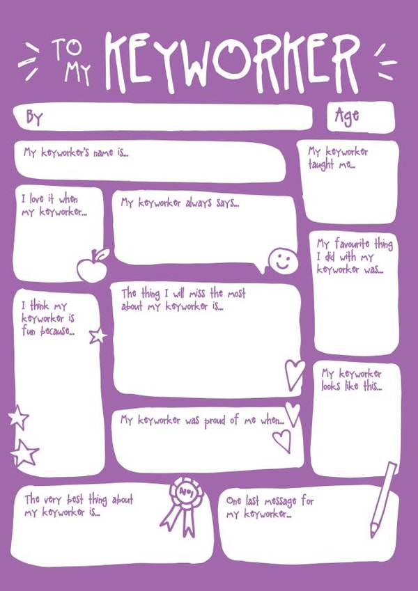 Thank You Keyworker Fill In Card created by Bow & Bell