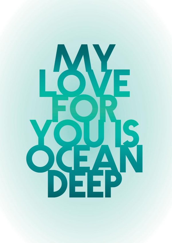 love ocean Anniversary Card 38964 created by The Cosmic Castle