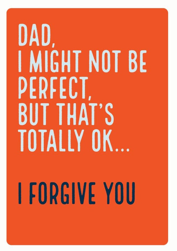 Typography Dad Father's Day Card 12630 created by Electric Carp