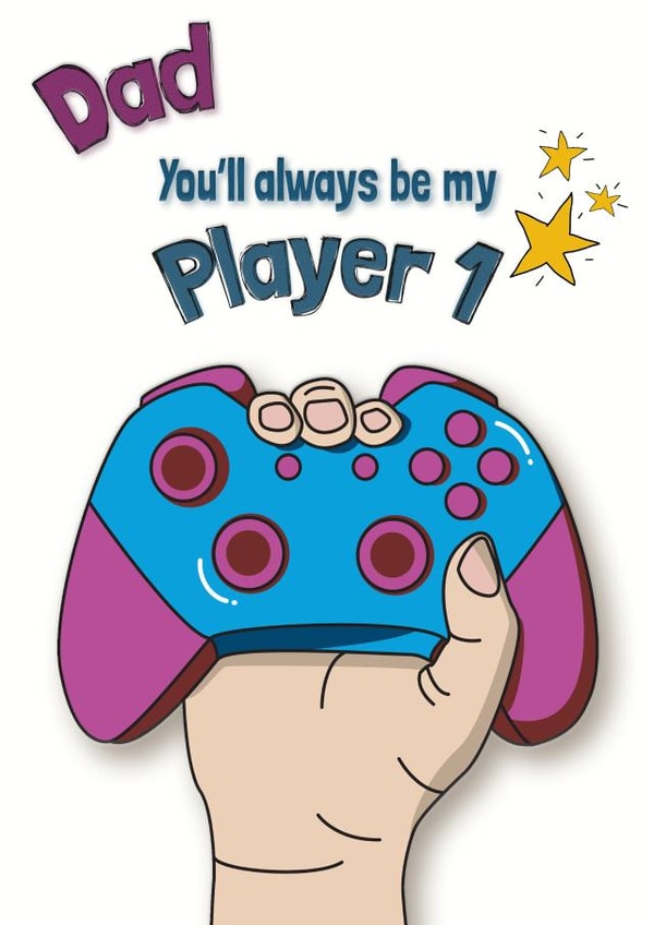 gamer gaming Father's Day Card 33253 created by Naughty Nature