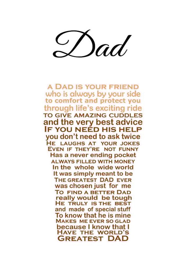 Dad Pint Father's Day Card 33022 created by Unique Word Designs