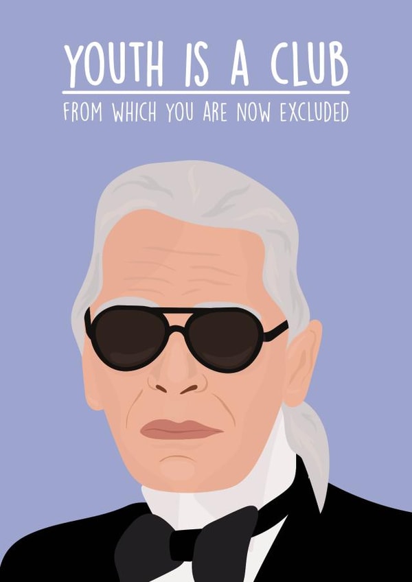youth karl lagerfeld Birthday Card 7369 created by Rumble Cards