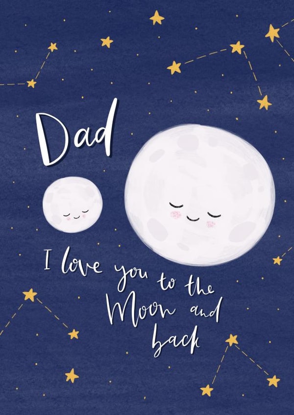 To the moon and back Father's Day card created by Nicole Julia
