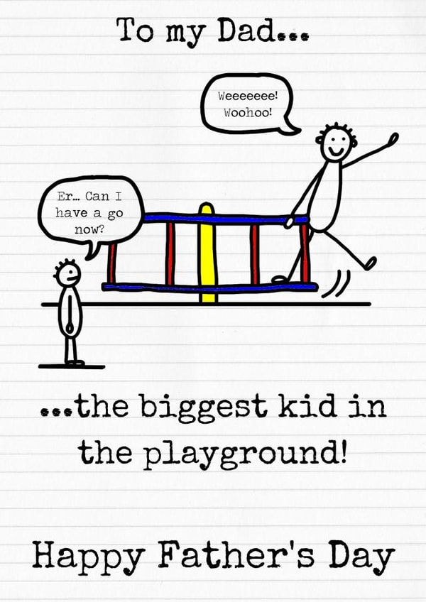 dad playground Father's Day Card 36380 created by Beta Mummy