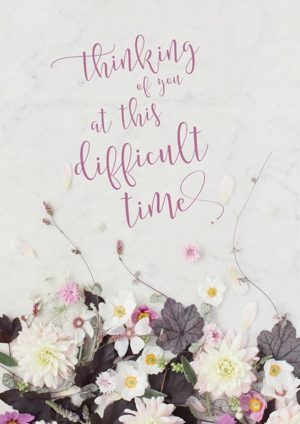 Thinking of you at this difficult time Sympathy card created by Love Lila Photography