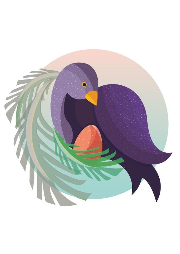 nesting bird Card 32525 created by Ink Pudding