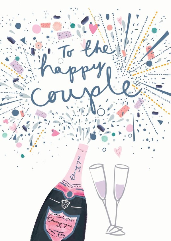 Champagne popping wedding/engagement created by Louise Tiler