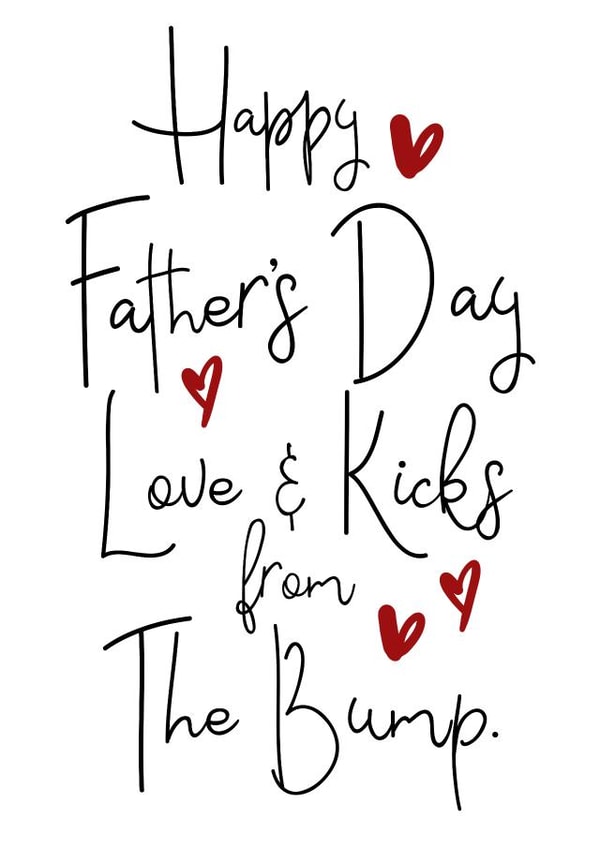 pregnant bump Father's Day Card 8439 created by Parsy Designs