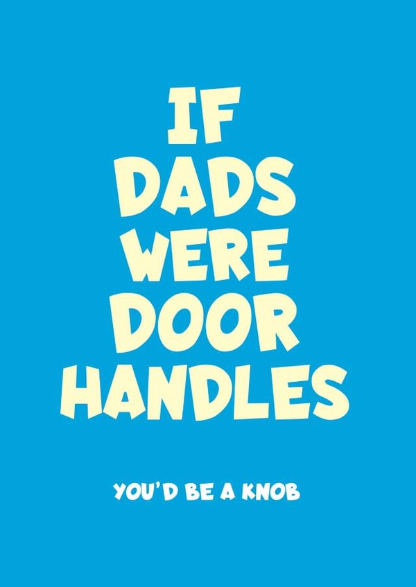 Door handle Father's Day card created by Frankie Whistle