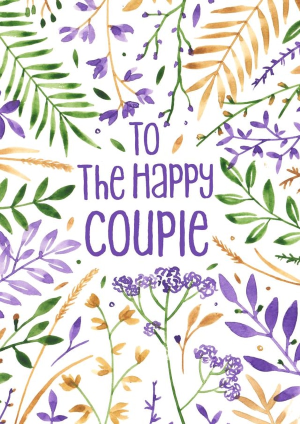 Floral Happy Couple card created by Elena O'Neill