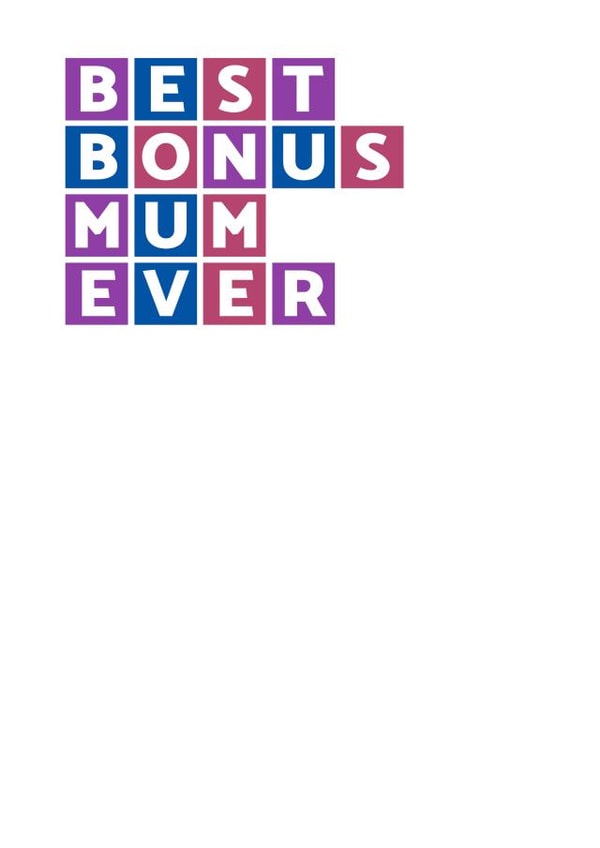 Birthday Card For Stepmother - Stepmum - Bonus Mum - Second Mum - Mother-in-Law created by SixElevenCreations
