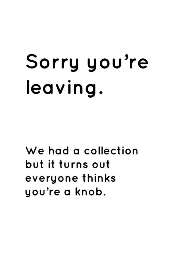 sorry collection Leaving Card 12009 created by #TrueStory Designs