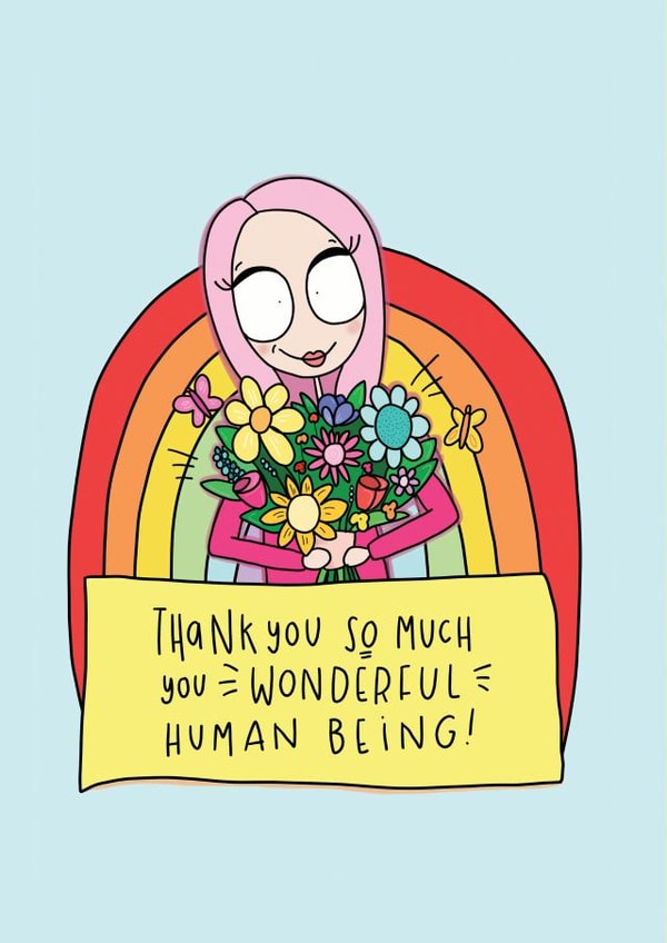 floral illustration Thank You Card 13866 created by Mellow Doodles