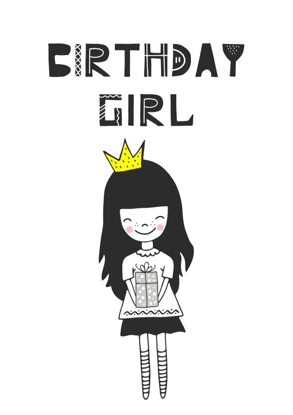 girl crown Birthday Card 14638 created by Helen Priest
