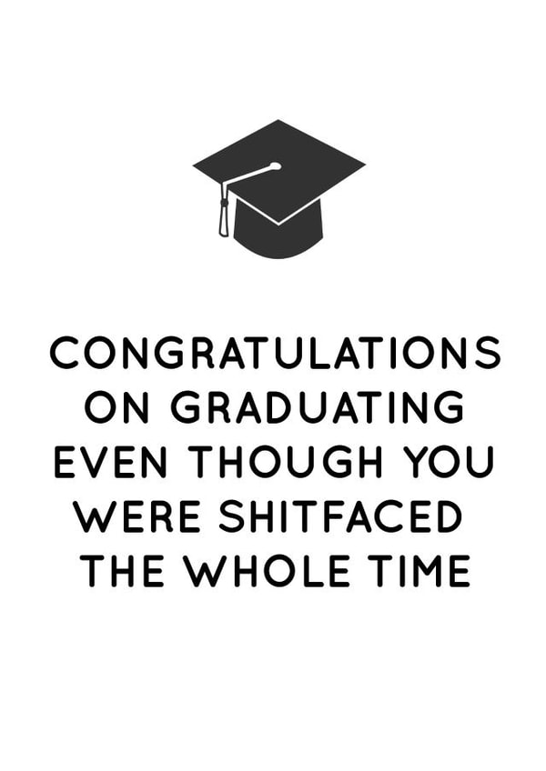 rude funny Graduation Card 9091 created by Pack a Punch Designs