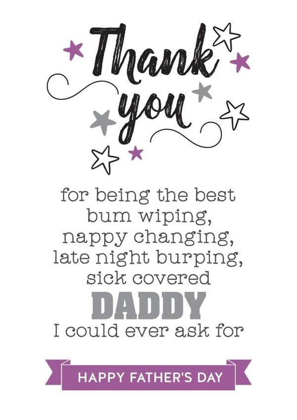 thank you Father's Day Card 5096 created by Silly Prints