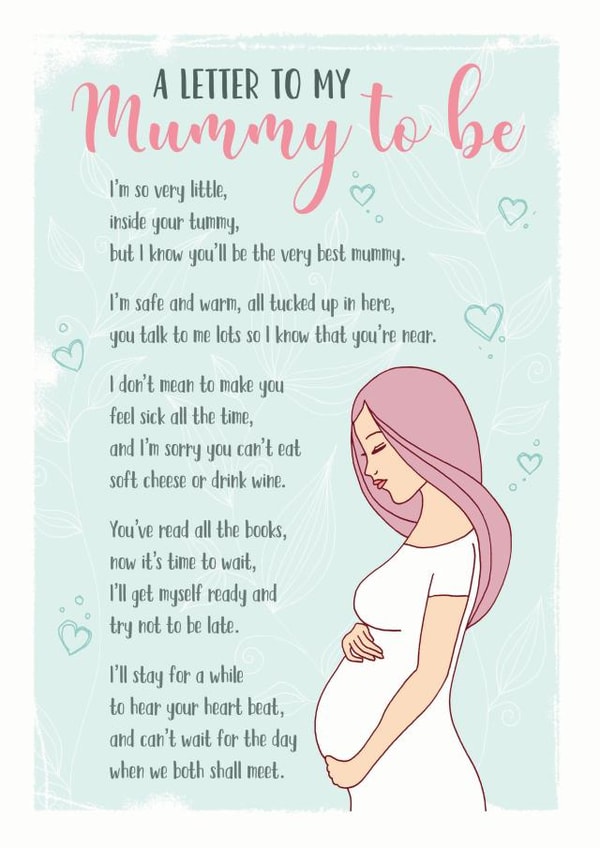 letter mummy Pregnancy Card 5860 created by Eskimo Kiss Designs