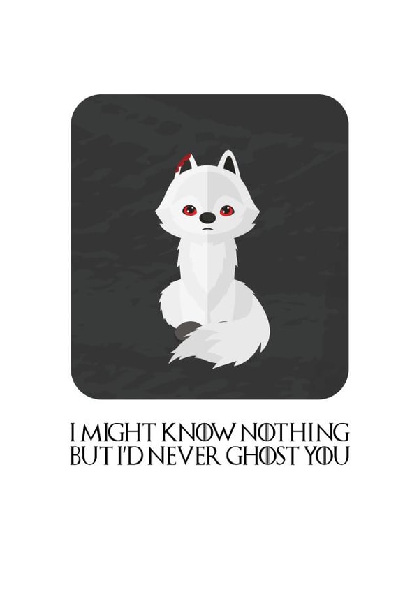 ghost direwolf Anniversary Card 36443 created by Big Kid