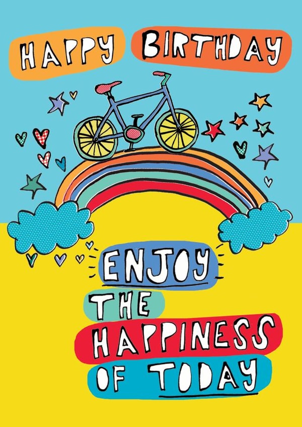 bicycle happy Birthday Card 14933 created by Alice Palace