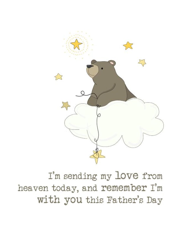 dad heaven Fathers Day Card 2726 created by Dandelion Stationery