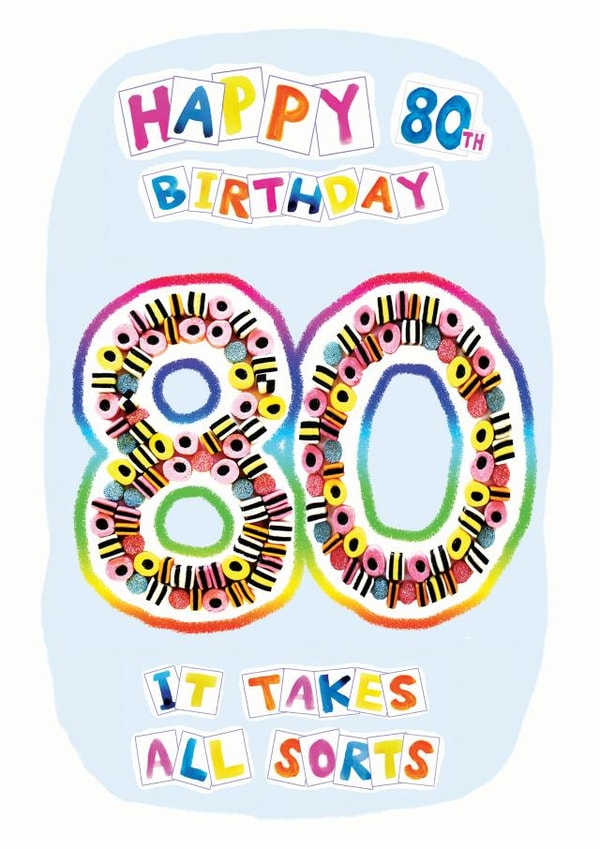 liquorice allsorts Birthday Card 15365 created by Genevieve Fay