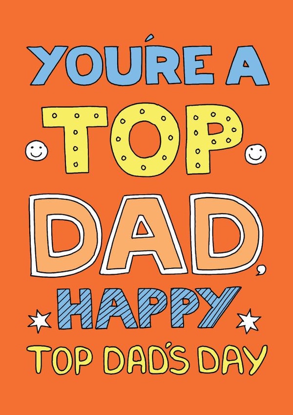 You're a top dad card created by Happy Octopus by Rupert Fawcett