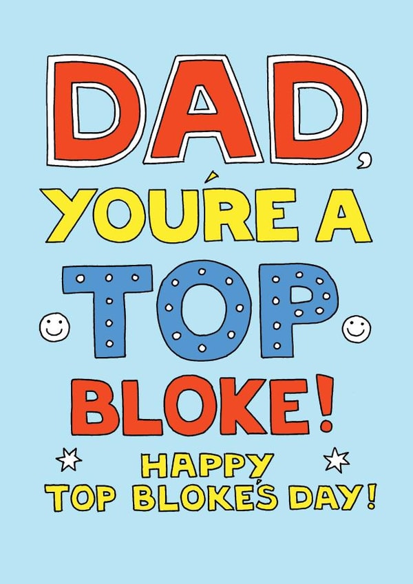 Top Bloke Father's Day card created by Happy Octopus by Rupert Fawcett