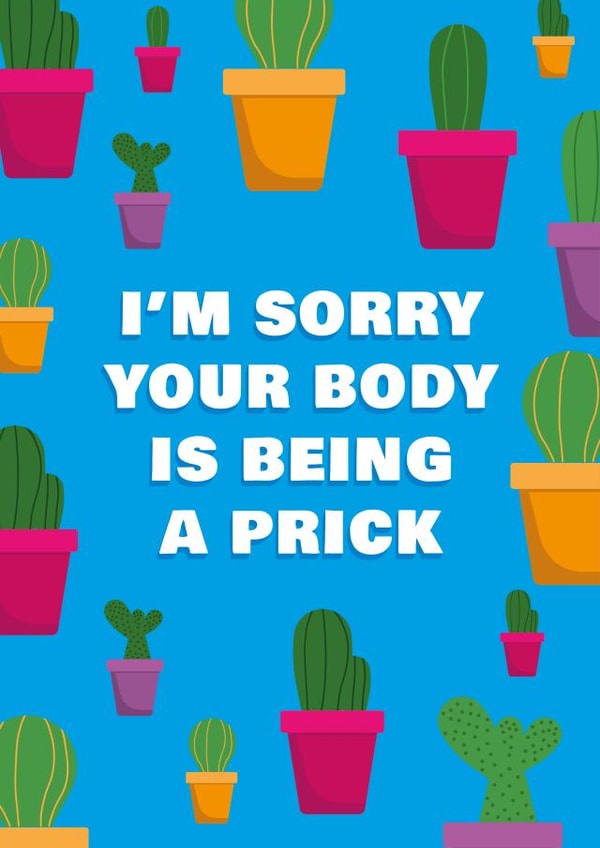 Cactus get well soon card created by Bex Rocks