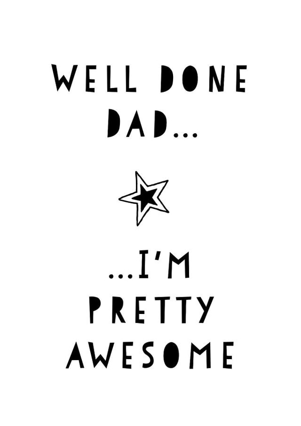 dad awesome Father's Day Card 32669 created by The Perky Panda
