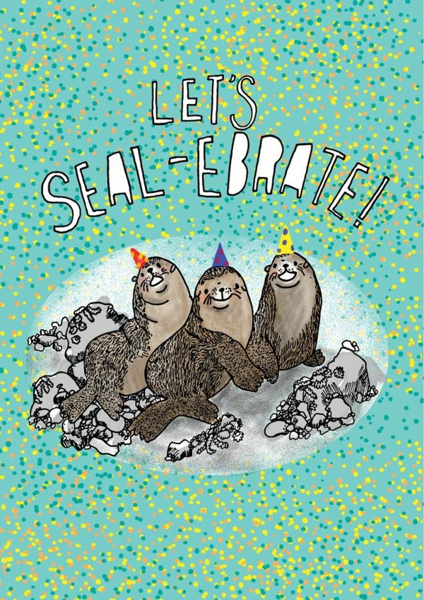 seal celebrate Congratulations Card 1260 created by 2B Or Not 2B