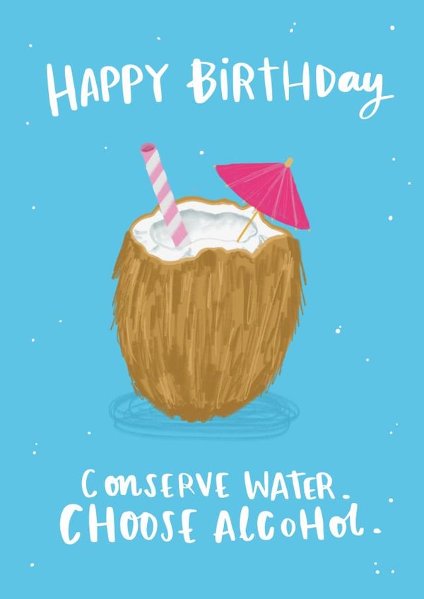 conserve water Birthday Card 6251 created by Lucy Maggie Designs