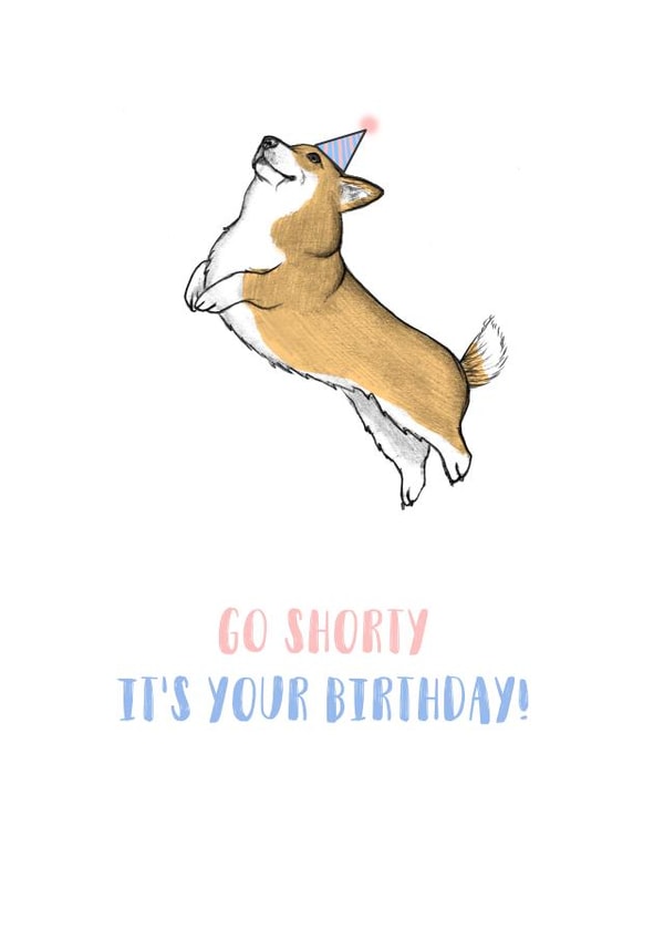 corgi shorty Birthday Card 13383 created by Beth Goodwin