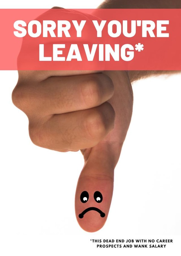 sorry youre Leaving Card 15515 created by Twisted Thoughts