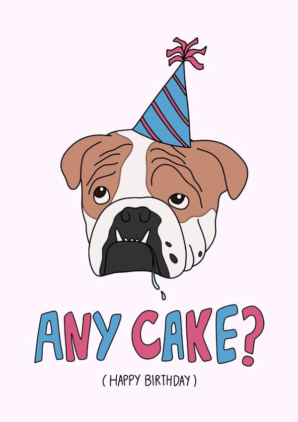 bulldog dog Birthday Card 14055 created by Sunny Spills