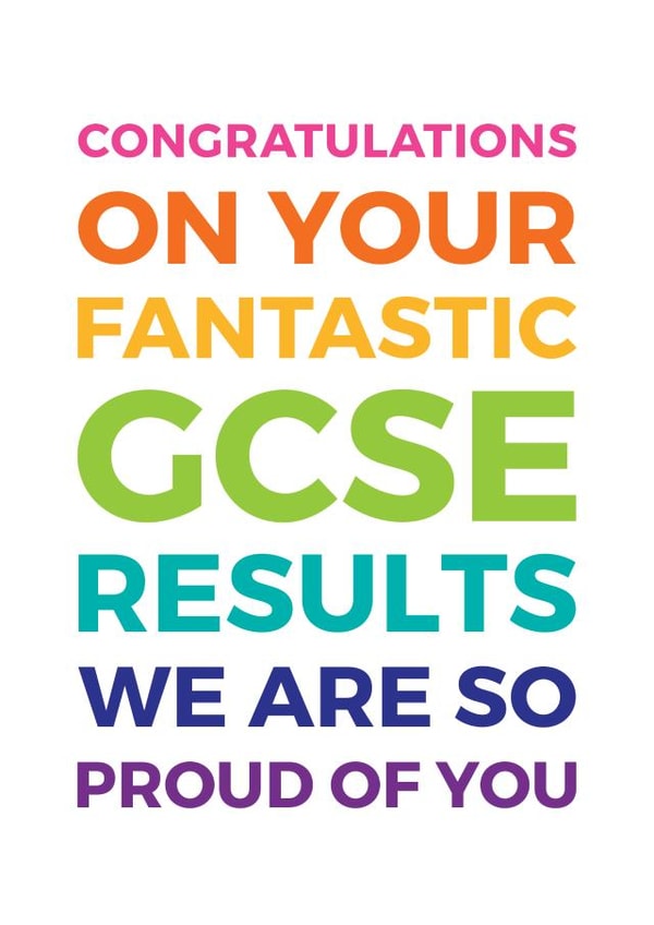 gcse results Congratulations Card 10611 created by Studio 9