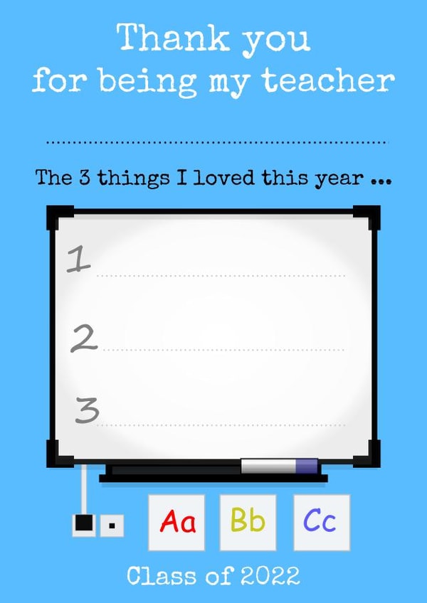 Thank you for being my teacher 2022 created by Doodle Dot Design Co