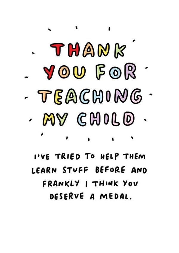 thanks teaching Thank You Card 5310 created by Veronica Dearly