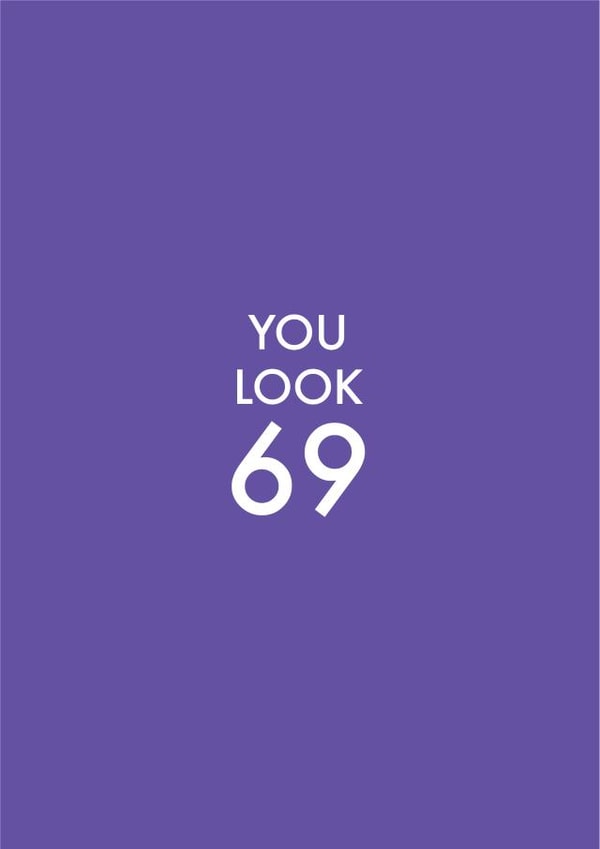 69 70 Birthday Card 12817 created by OBJECTABLES