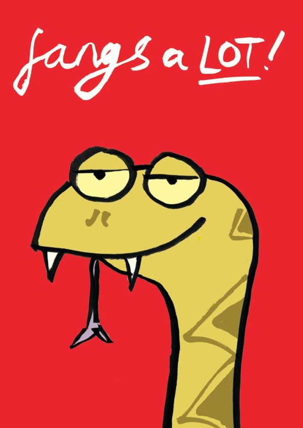 funny humour Thank You Card 9551 created by Cardinky