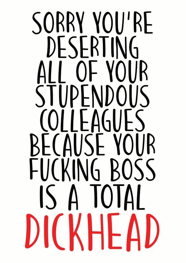 sorry deserting Leaving Card 13952 created by Smudge & Splash