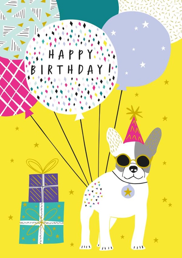 balloons dog Birthday Card 1698 created by Jessica Hogarth