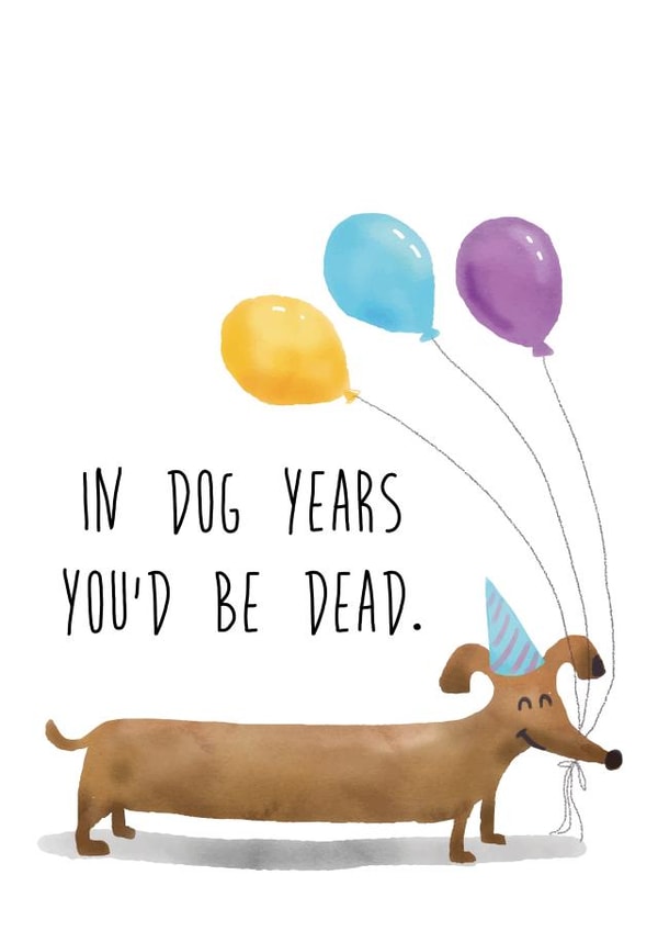 dog birthday Card 37854 created by Fabulously Framed