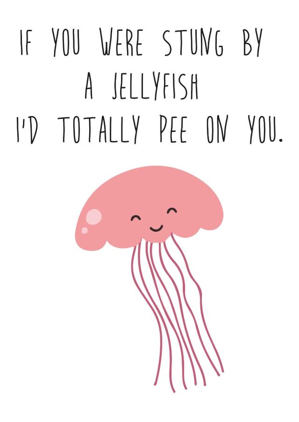 stung jellyfish Anniversary Card 37855 created by Fabulously Framed