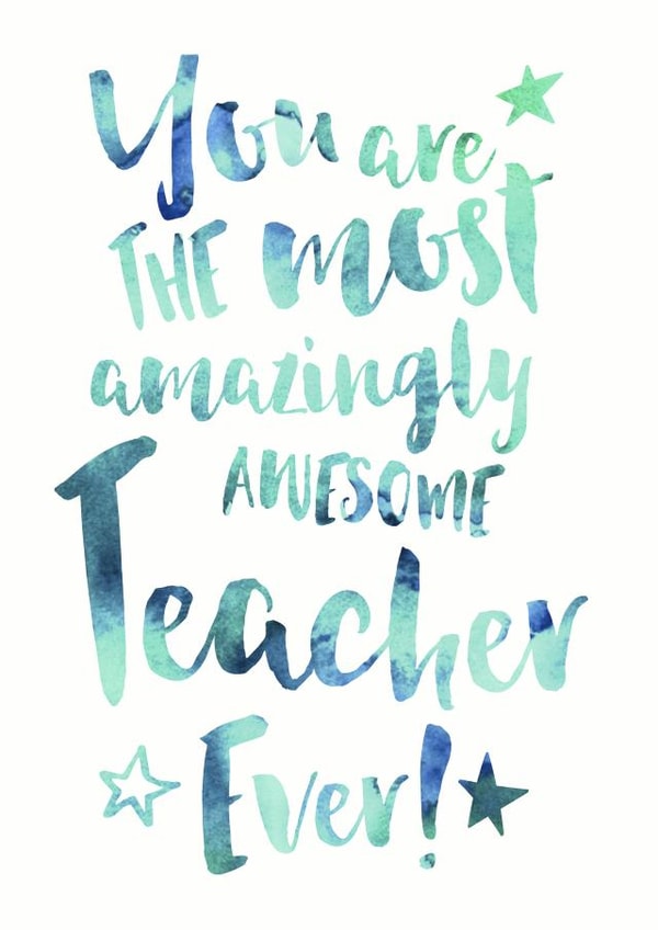 Amazingly Awesome Teacher Appreciation Card created by Dig The Earth