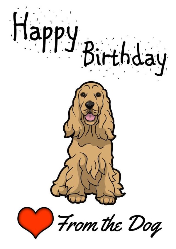 cocker spaniel Birthday Card 14796 created by Love from the Pet