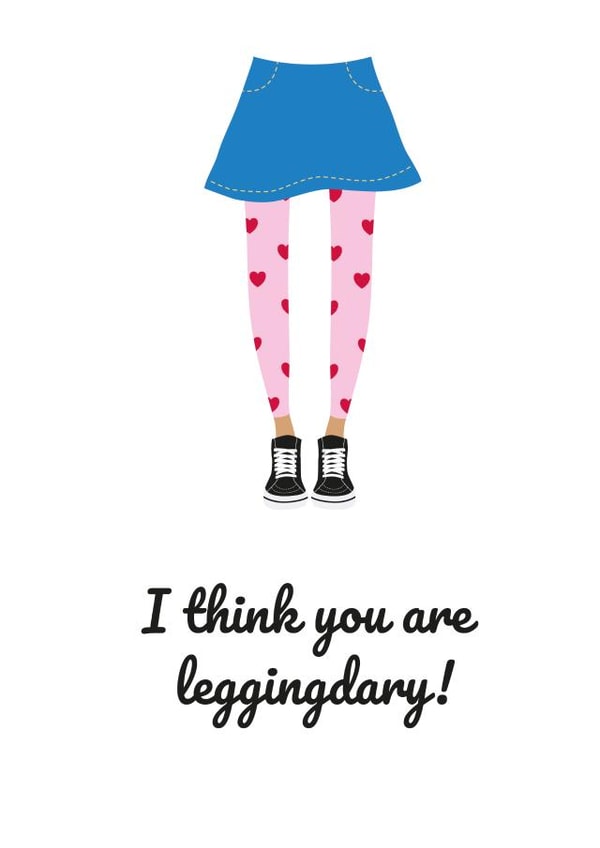 leggings vans Thank You Card 7764 created by Lou La La
