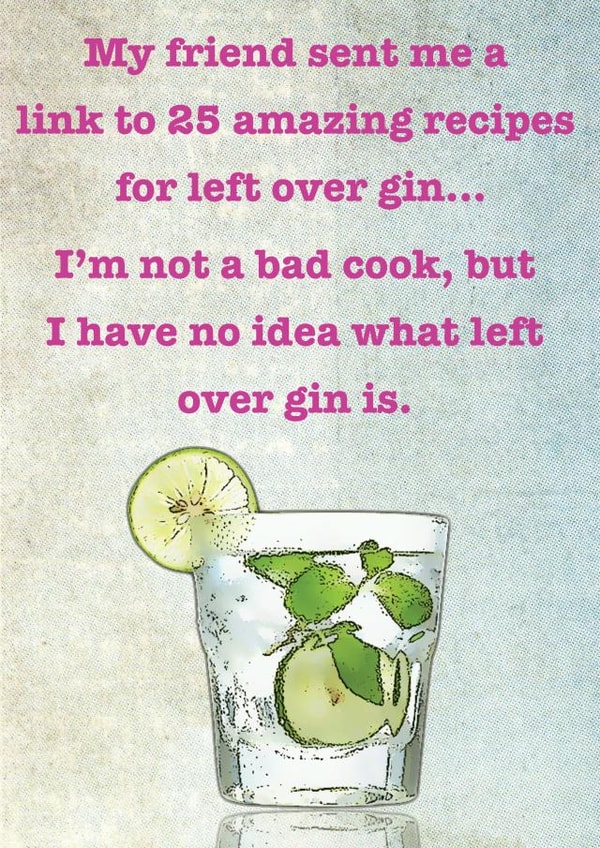 Funny gin Card 34963 created by Nicky Bennett