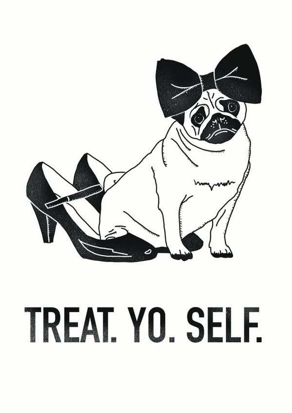 Pug Dog Birthday Card 39825 created by OOYABOD