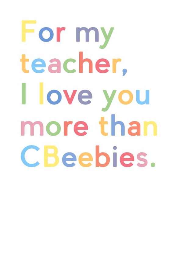 teacher nursery Thank You Card 7787 created by JosieOnTheRun